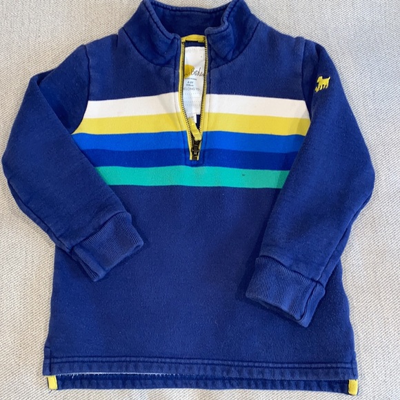 Boys Mini Boden 1/4 Zip Pullover - Picture 4 of 11